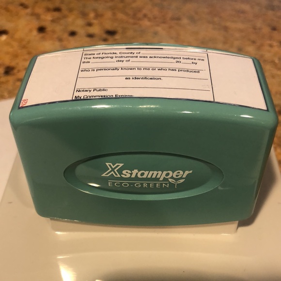 Black Ink Notary Public Acknowledgement Self-inking Rubber Stamp - Picture 6 of 7